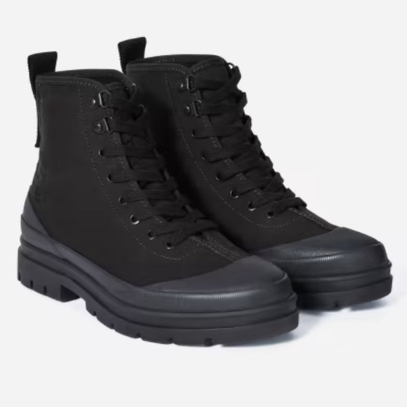 Everlane The Canvas Utility Boot Black Womens Size 8 - Picture 12 of 13